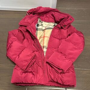 Burberry Red and Gray Checkered Jacket used in excellent condition